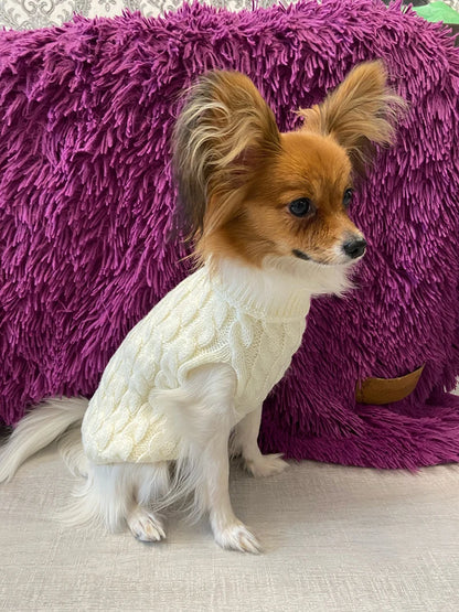 Puppy Dog Sweaters for Small Medium Dogs Cats Clothes Winter Warm Pet Turtleneck Chihuahua Vest Soft Yorkie Coat Teddy Jacket