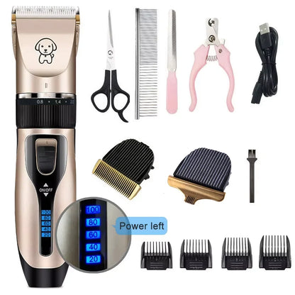 Dog Clipper Dog Hair Clippers Grooming (Pet/Cat/Dog/Rabbit) Haircut Trimmer Shaver Set Pets Cordless Rechargeable Professional